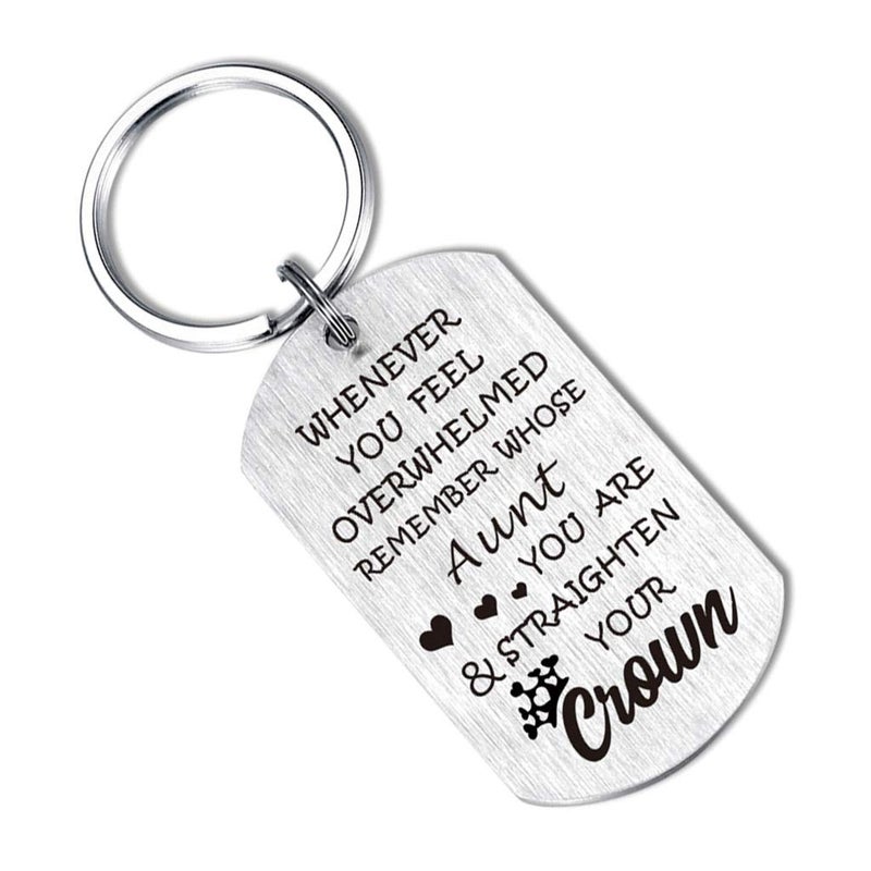 TANWIH Aunt Birthday Gifts, Funny Auntie Keychain - Gifts for Aunt from Nephew Niece - Image 3